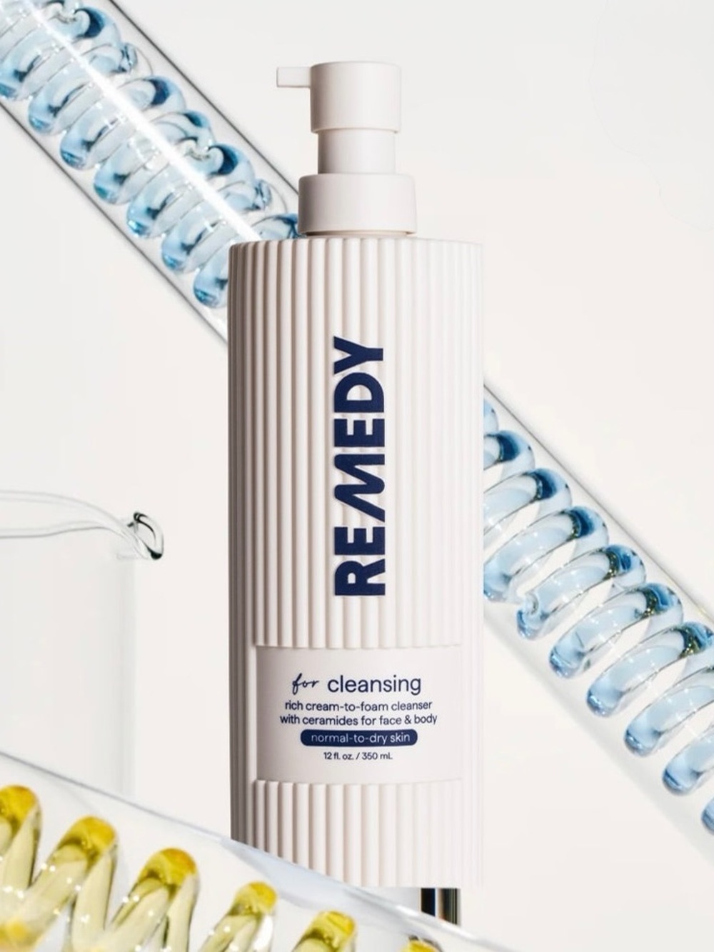 REMEDY Cream-to-Foam Cleanser w/ Ceramides for Face & Body ~ 12 fl oz ~ New